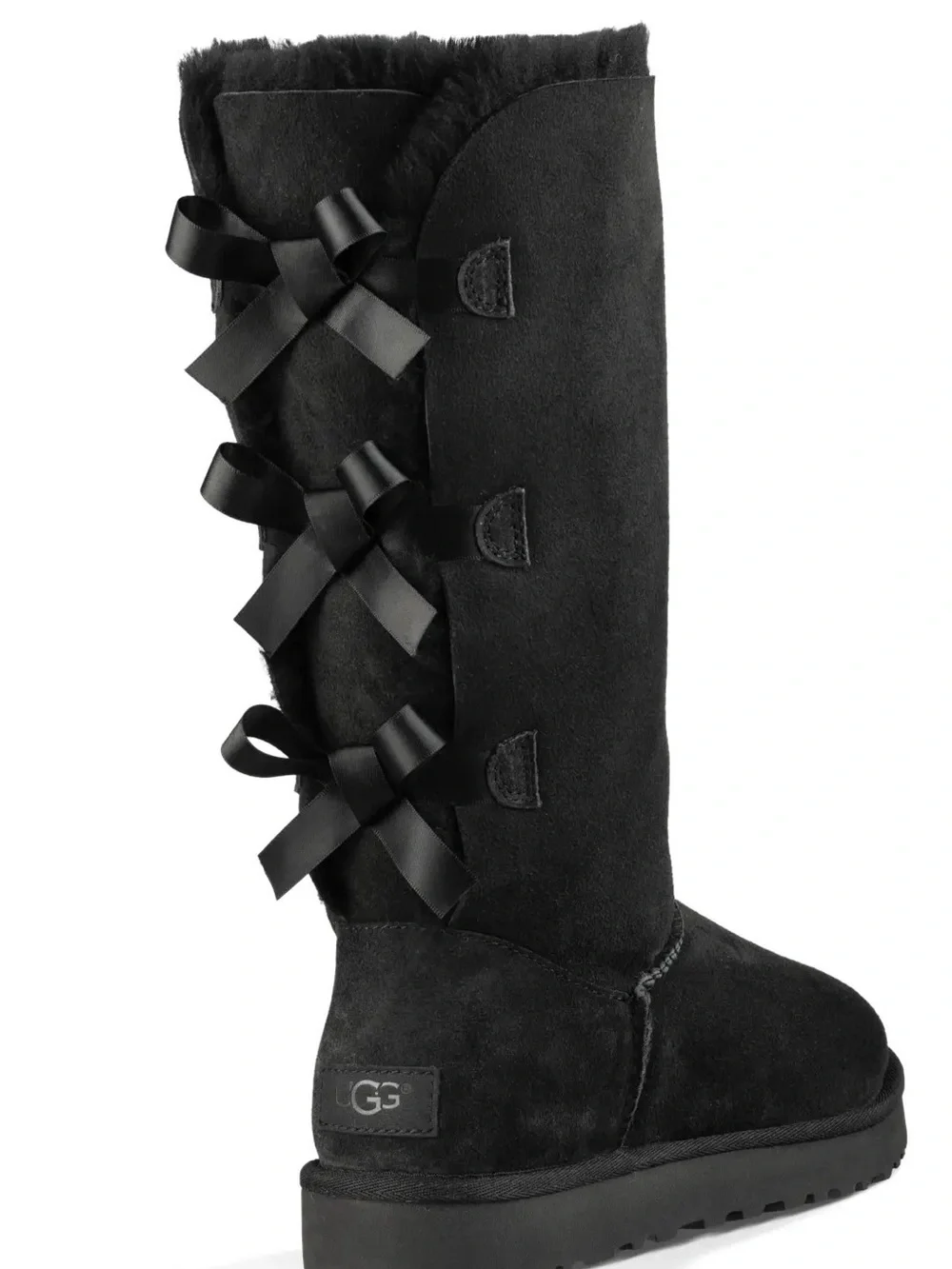 UGG Bailey Bow Tall II Black NIB size 7